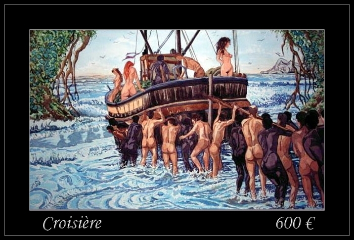 Titre de l'Oeuvre: Croisi�re Taille: 50 x 40 cm Technque: aquarelle Merci de m'envoyer un mail si vous souhaitez acheter ce tableau