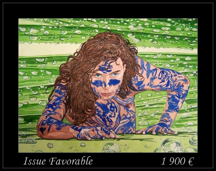 Titre de l'Oeuvre: Issue Favorable Taille: 50 x 40cm Technque: aquarelle Merci de m'envoyer un mail si vous souhaitez acheter ce tableau