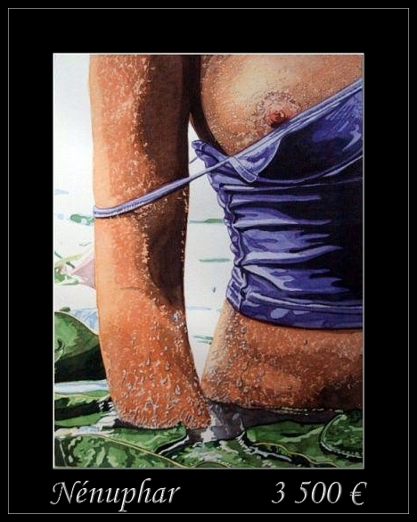 Titre de l'Oeuvre: N�nuphar Taille: 55 x 65 cm Technque: aquarelle Merci de m'envoyer un mail si vous souhaitez acheter ce tableau